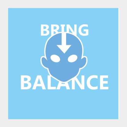 Square Art Prints, AVATAR AANG Square Art print Square Art Prints