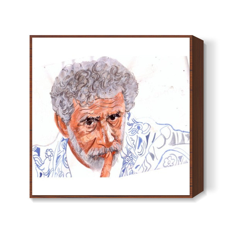 Versatile Naseeruddin Shah silences critics with his performances Square Art Prints