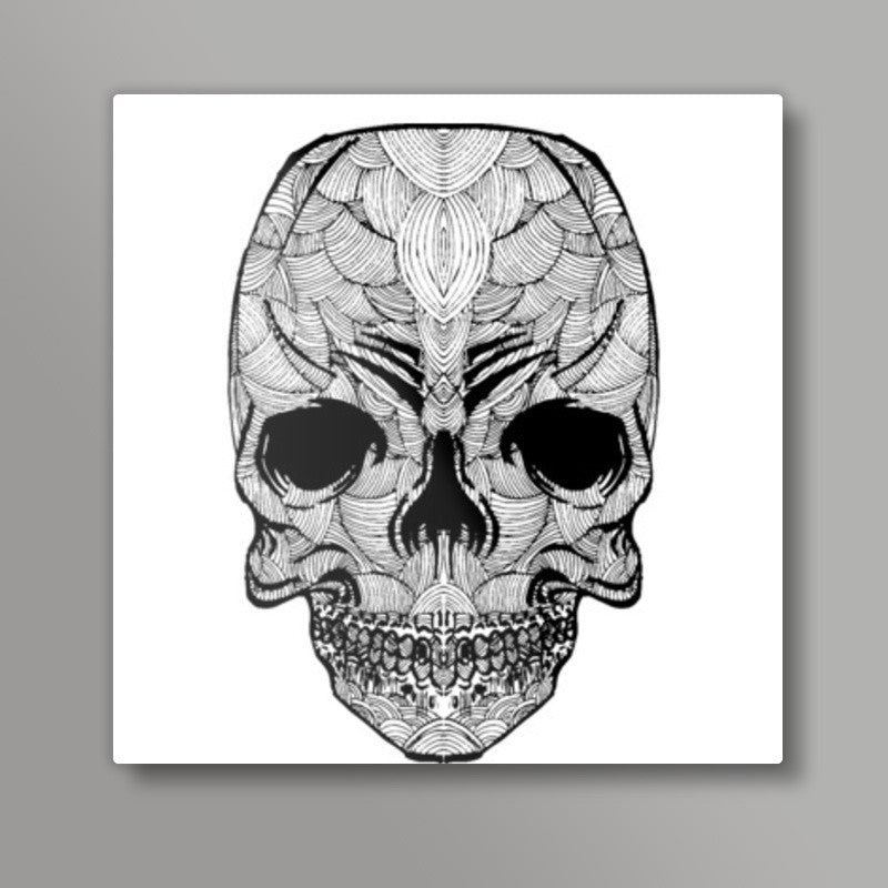 Doodle skull Square Art | Pradeep Chauhan