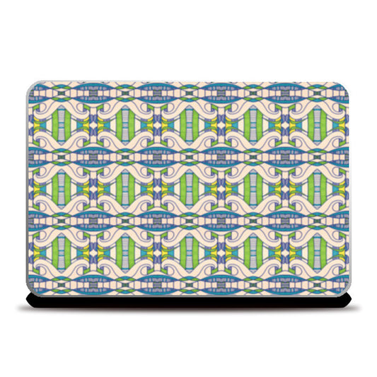 Laptop Skins, Decorative Wavy Lines Design Pattern Laptop Skins