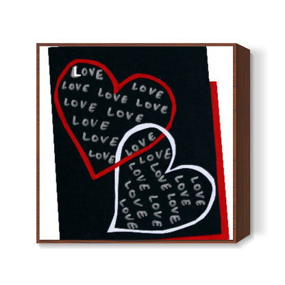 Hearts Filled With Love Square Art Print