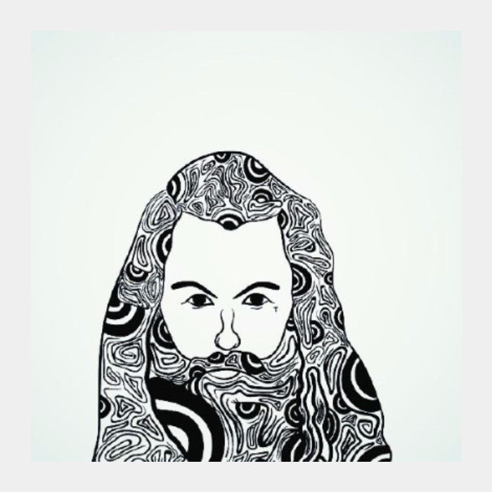 Square Art Prints, Lumbersexual Square Art | Raul Miranda, - PosterGully