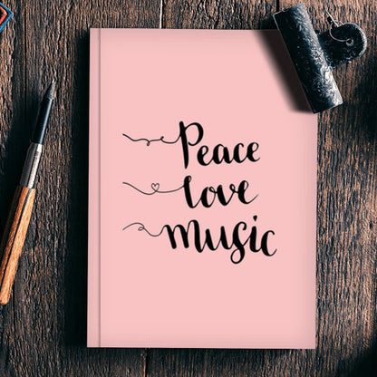 Peace Love Music  Notebook