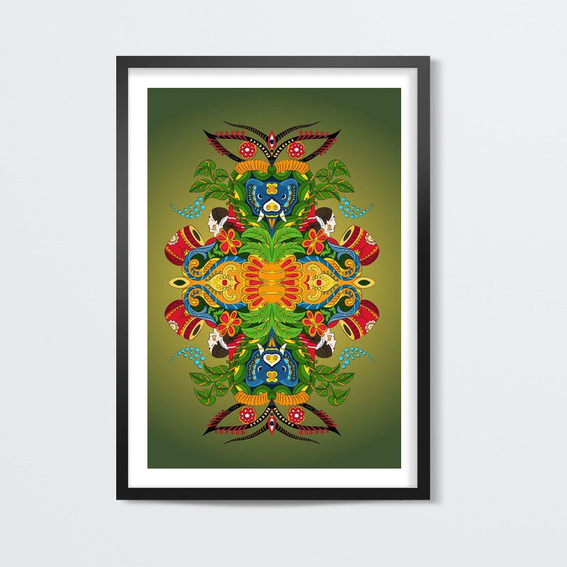 Ornamental design as taken inspiration from Assam culture Wall Art by Anushree