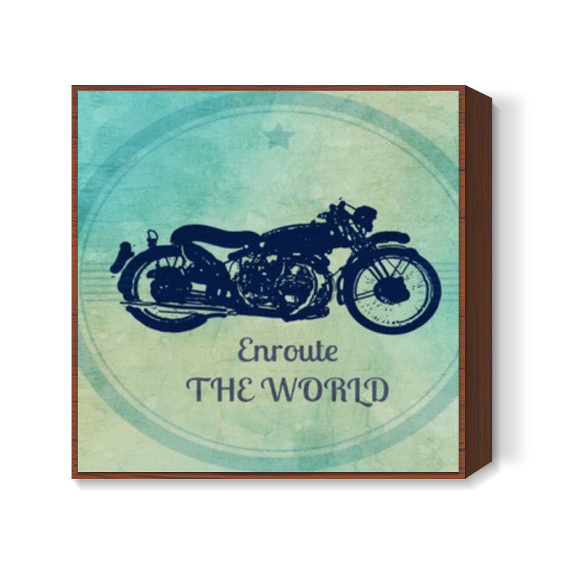 Enroute the world / Travel Square Art Prints