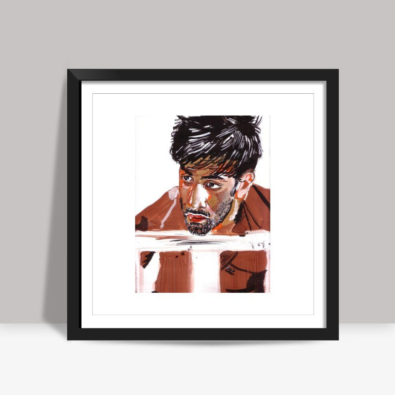 Superstar Ranbir Kapoor knows how to intrigue and to entertain the audience  Square Art Prints