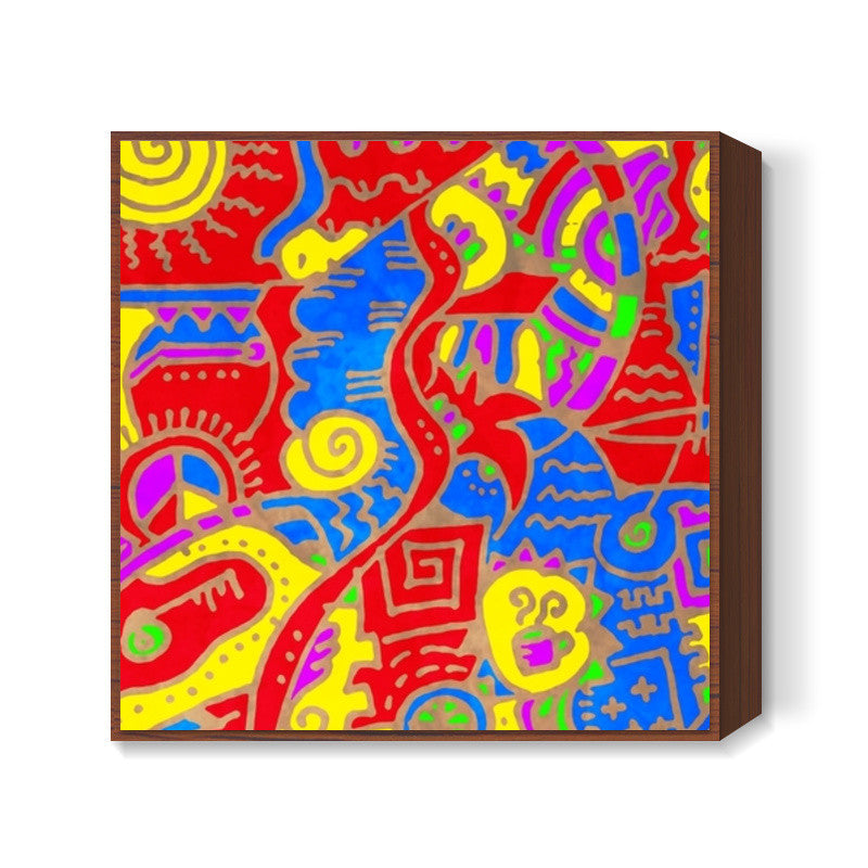 Funky Zenscrawl Square Art Prints