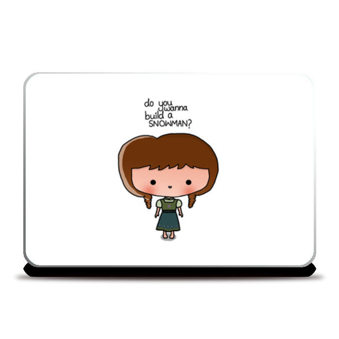 Laptop Skins, Cute Girl doodle Laptop Skins