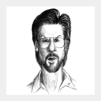 Shah Rukh Khan | Caricature Square Art Prints