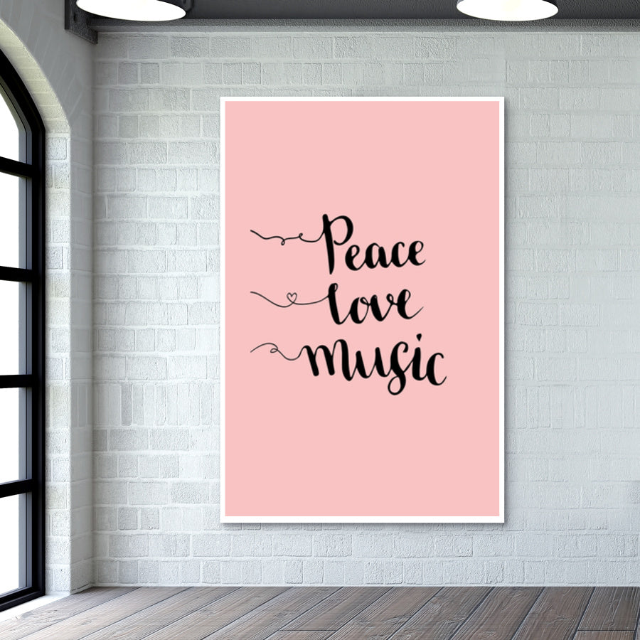 Peace Love Music Giant Poster