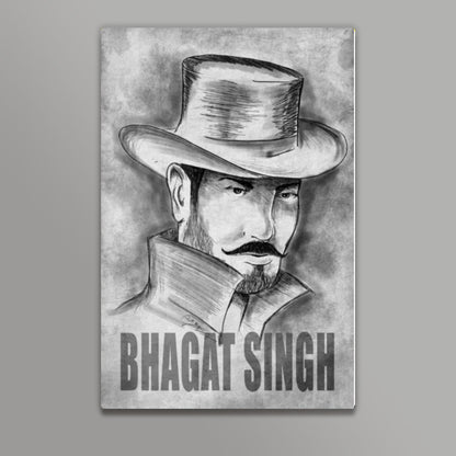 Bhagat Singh sketch Wall Art