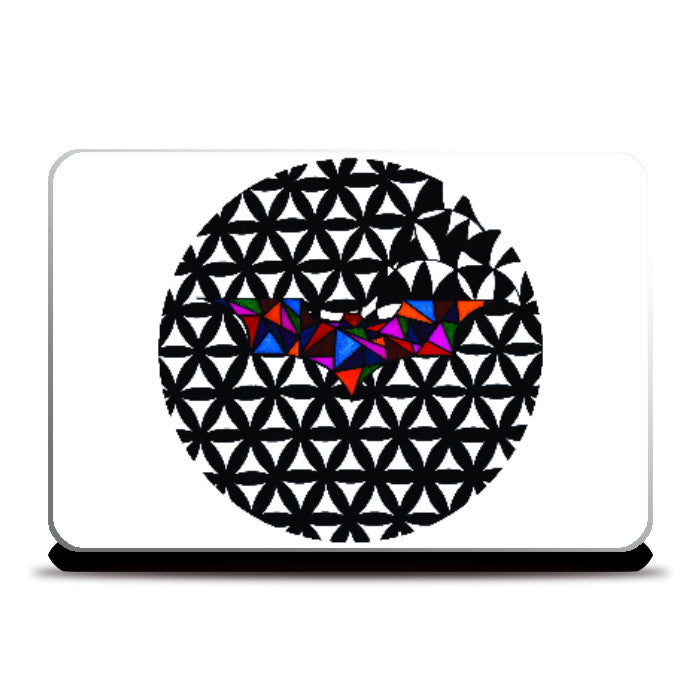 Laptop Skins, Floral Batman Laptop Skin | Geometric | Triangle