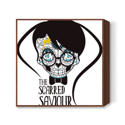 The Scarred Saviour-Harry Potter Square Art Prints