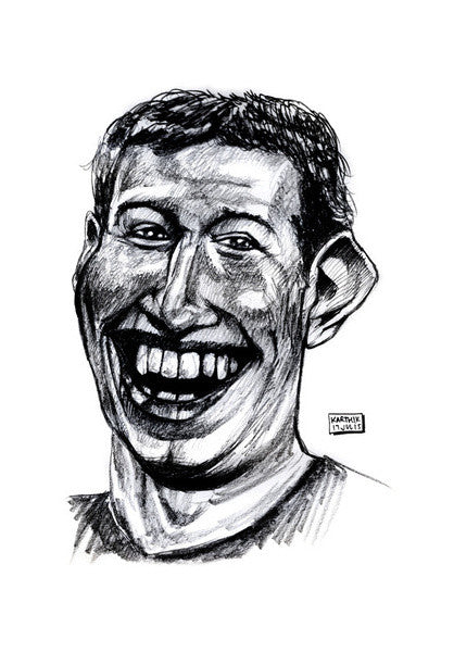 Wall Art, Mark Zuckerberg Caricature Wall Art