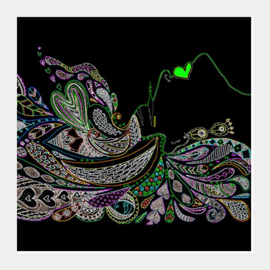 Gypsy In Neon Square Art Prints PosterGully Specials