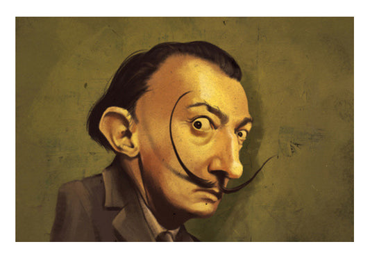 DALI CARICATURE PAINTING Wall Art