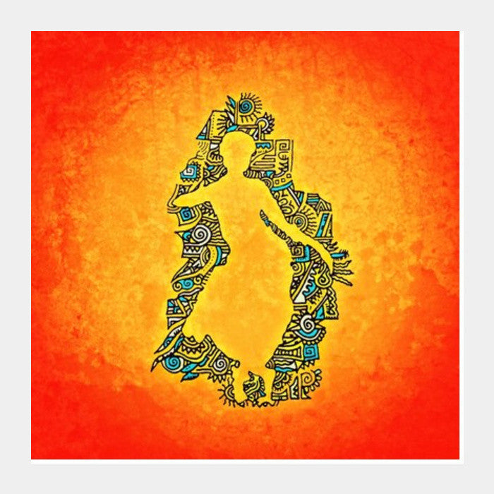 Square Art Prints, Bharatnatyam Zenscrawl Square Art Prints