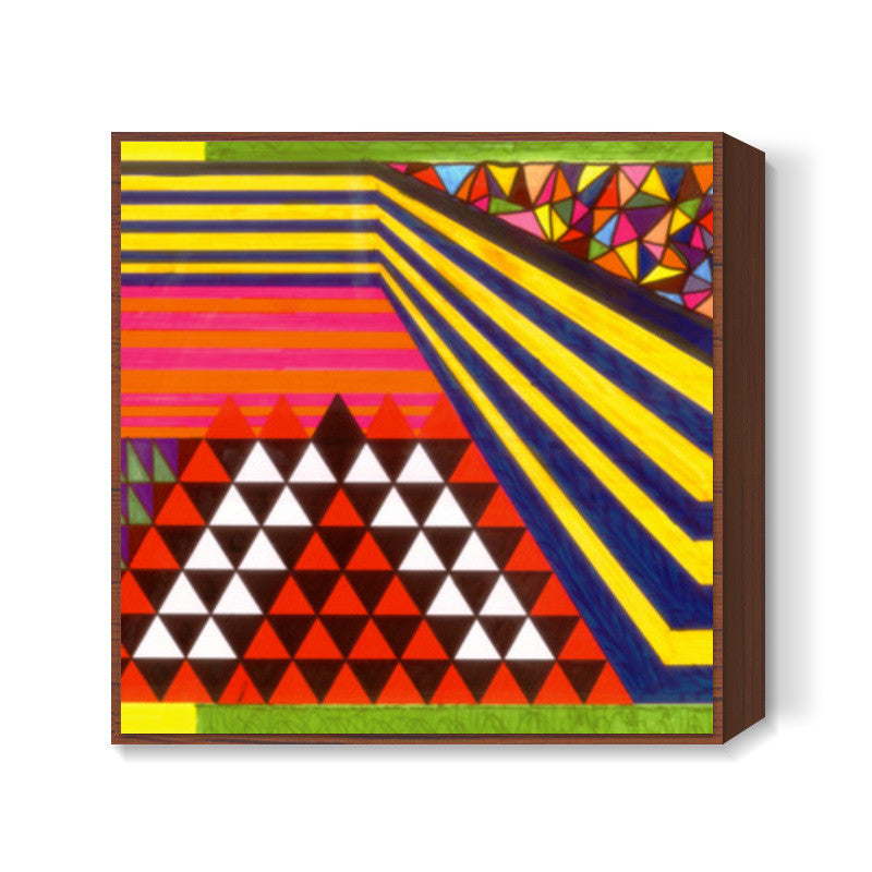 Cyclic Routine of Life | Abstract | Geometric | Triangle | Square Art Prints