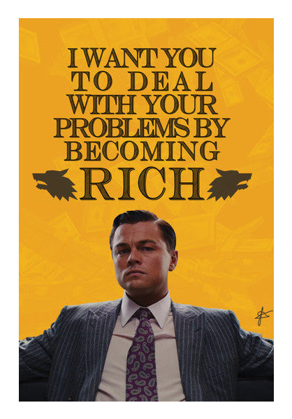 Wolf of Wall Street: Jordan Belfort Quote  Wall Art