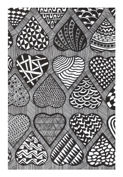 Prints in Hearts Wall Art