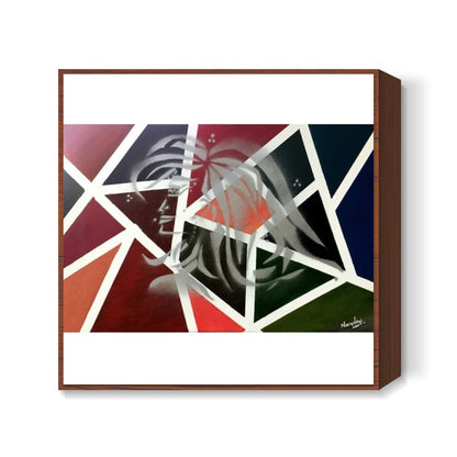 Confidence | Woman | Abstract - Oil & Spray Painting Square Art Prints