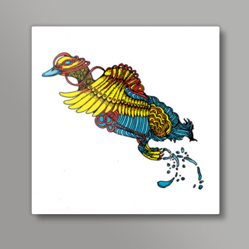 Funky Duck Square Art Prints