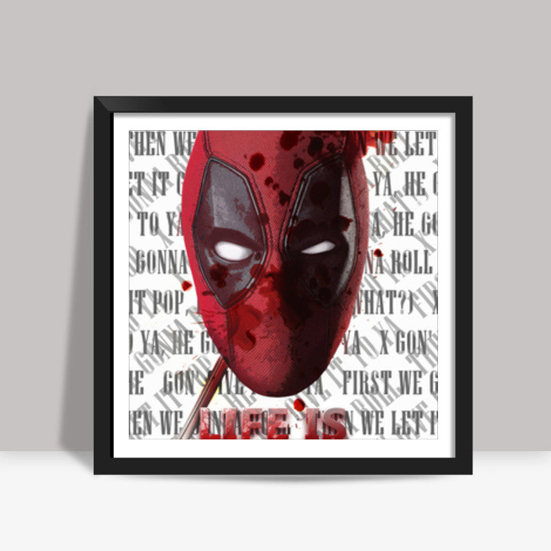 Deadpool s Life is strange Square Art Prints