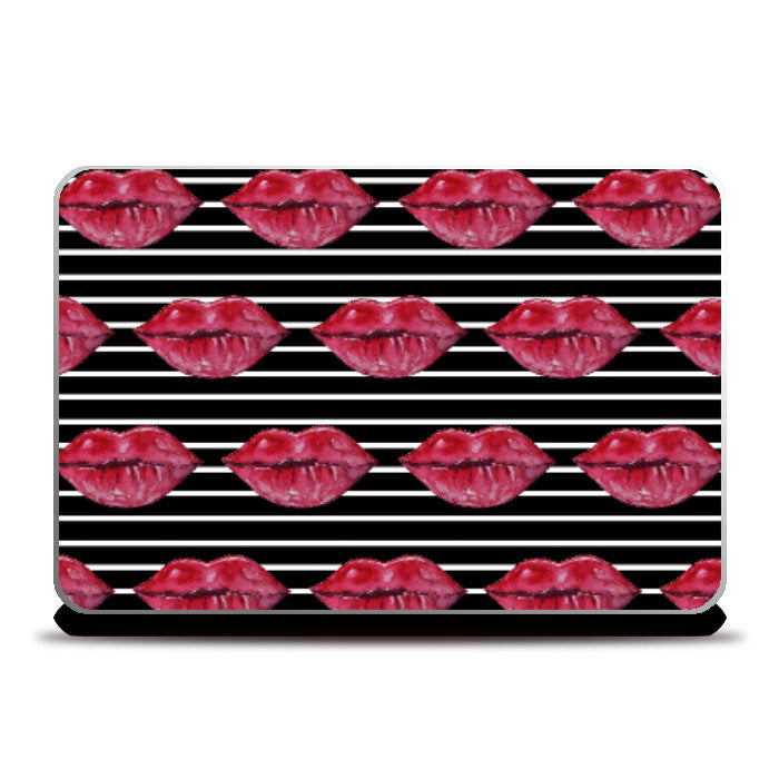 Laptop Skins, Pink Lips Laptop Skin l Artist: Seema Hooda, - PosterGully