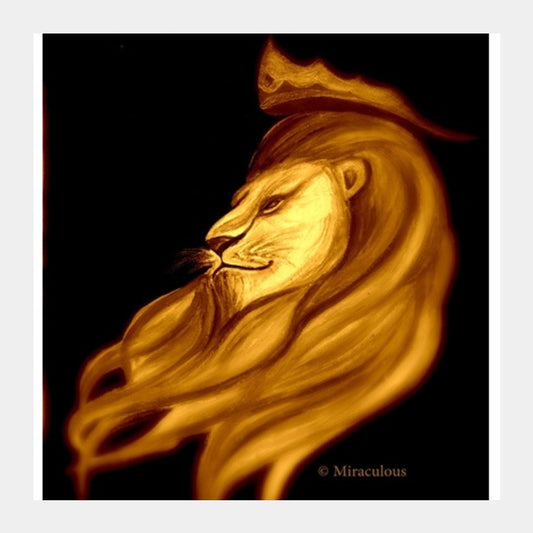 The King | Leo Square Art Prints