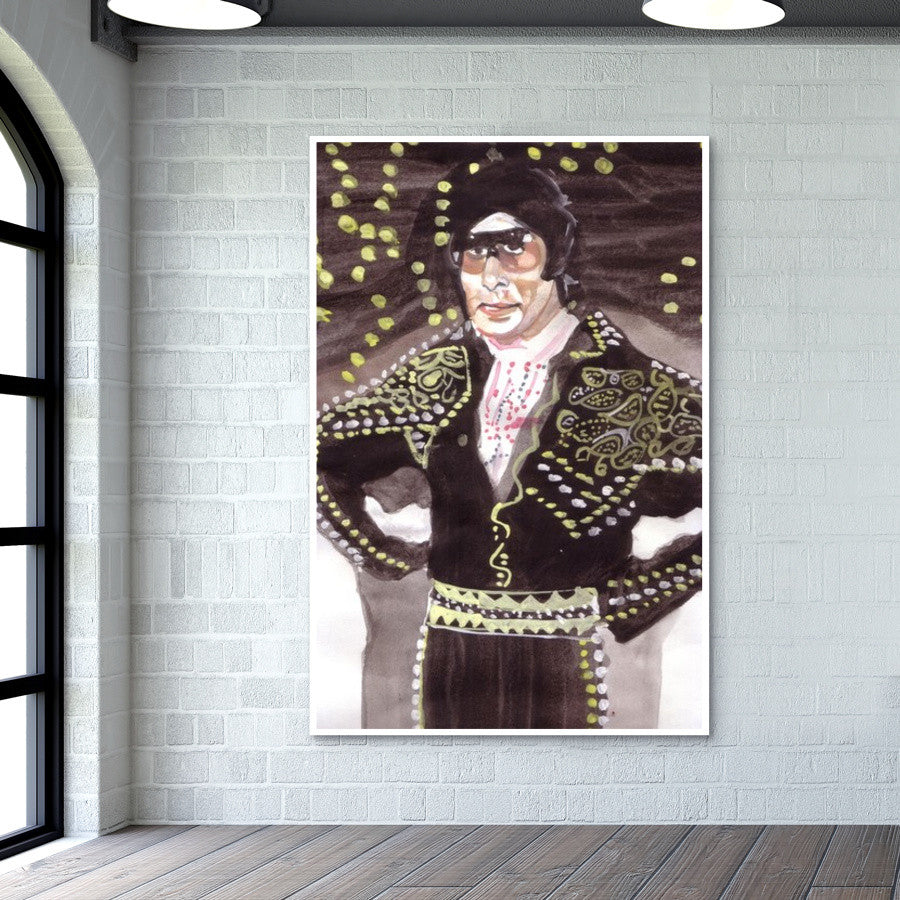 Bollywood superstar Amitabh Bachchan lent great energy to the song Saara Zamana, Haseeno ka Deewana Wall Art