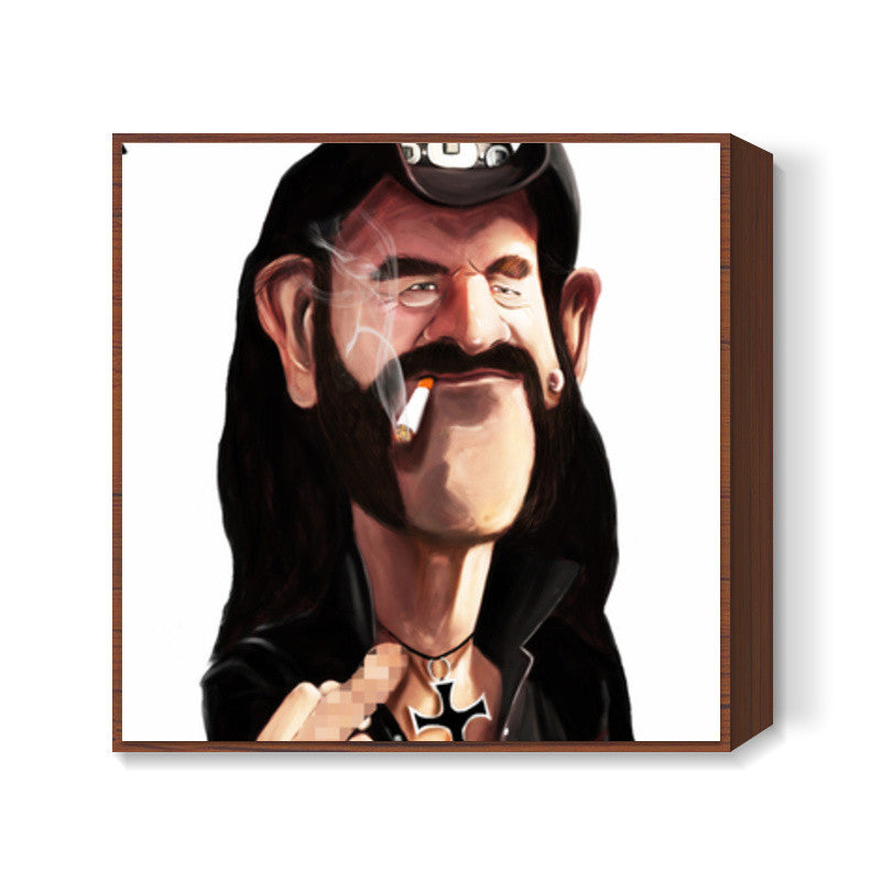 Motorhead | Lemmy Kilmister | Caricature Square Art Prints