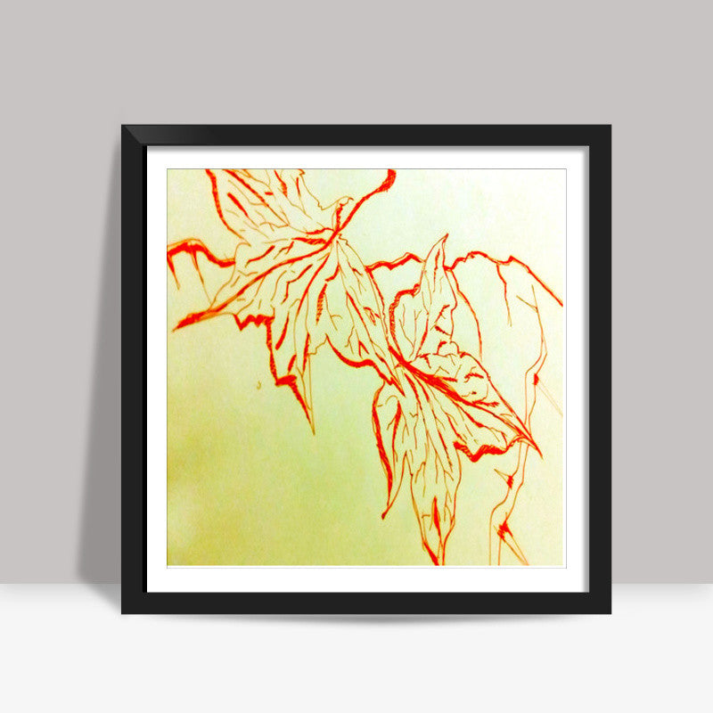 Leafy Cracks Square Art Prints