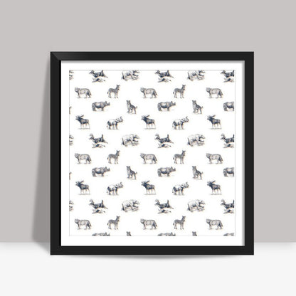 Safari Animal Square Art Prints