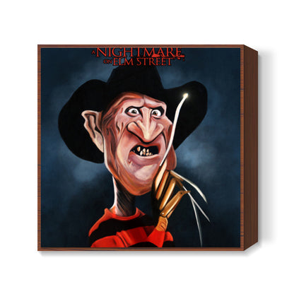 Freddy Krueger | Nightmare on elm street | Caricature Square Art Prints