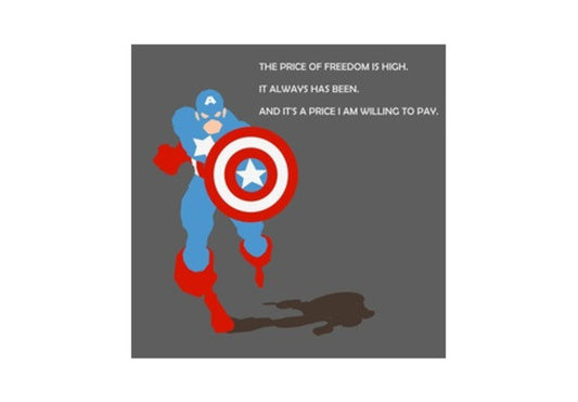 Captain America Minimalist Art Wall Art