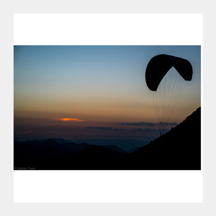 Square Art Prints, Gliding at dusk Square Art Prints