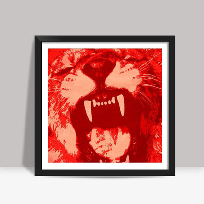 Hear me roar Square Art Prints