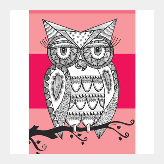 Square Art Prints, ullu Square Art Prints