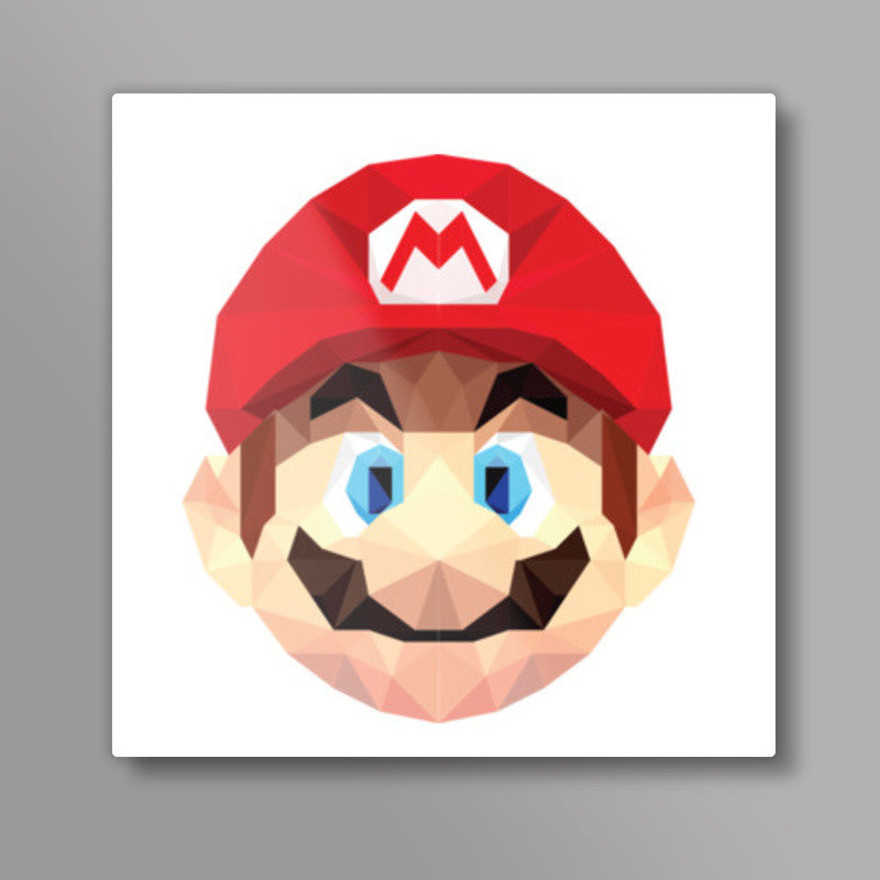 Mario Low Poly Square Art Prints