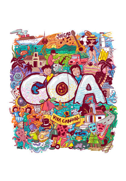 Goa Doodle Colour Wall Art