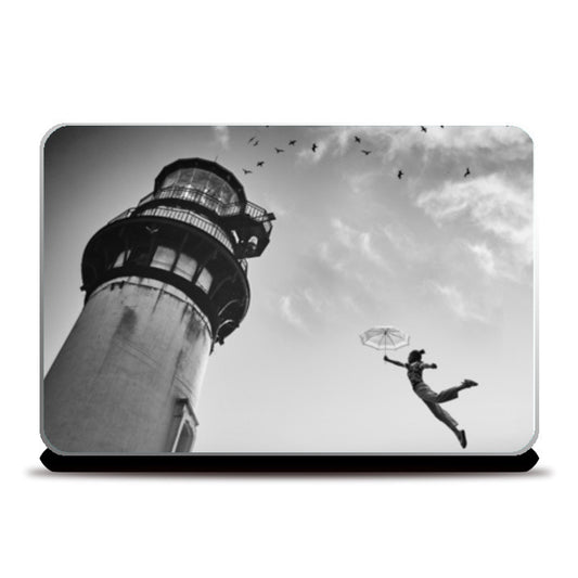 leap of enlightment Laptop Skins