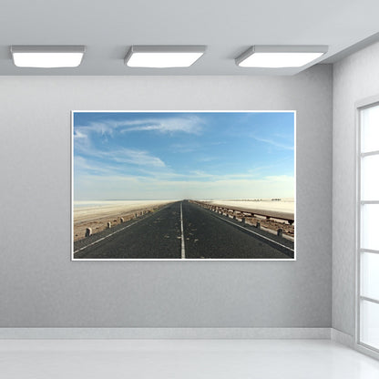 White Salt lake landscape  Wall Art