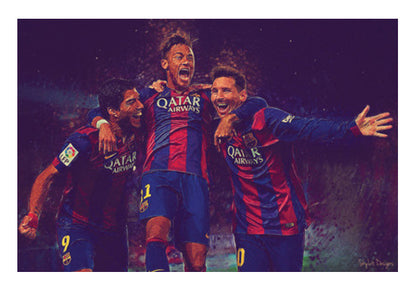 Messi Suarez Neymar Barcelona Wall Art