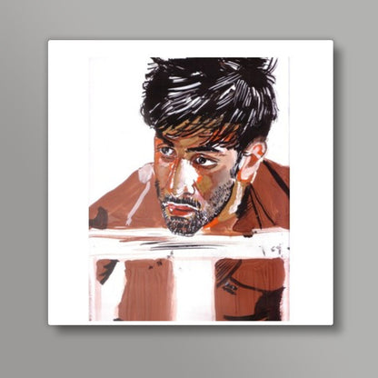 Superstar Ranbir Kapoor knows how to intrigue and to entertain the audience  Square Art Prints