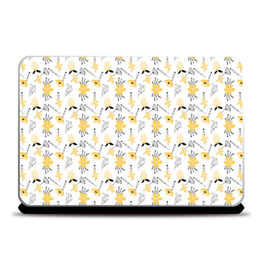 Elegant Flower Pattern Laptop Skins