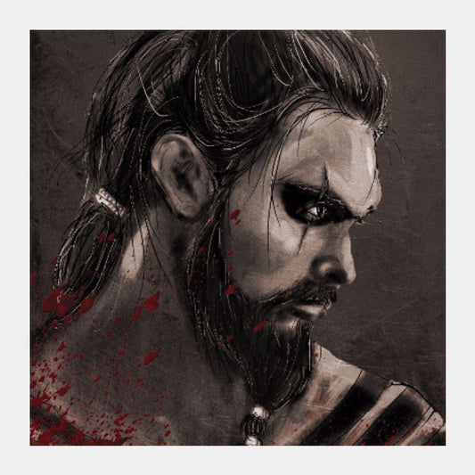 Square Art Prints, Khal Drogo Game of thrones Square Art