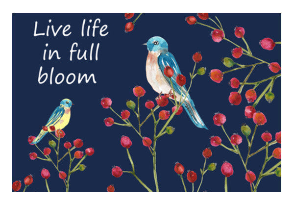 Berries And Birds Painting Inspirational Quote Print Art PosterGully Specials