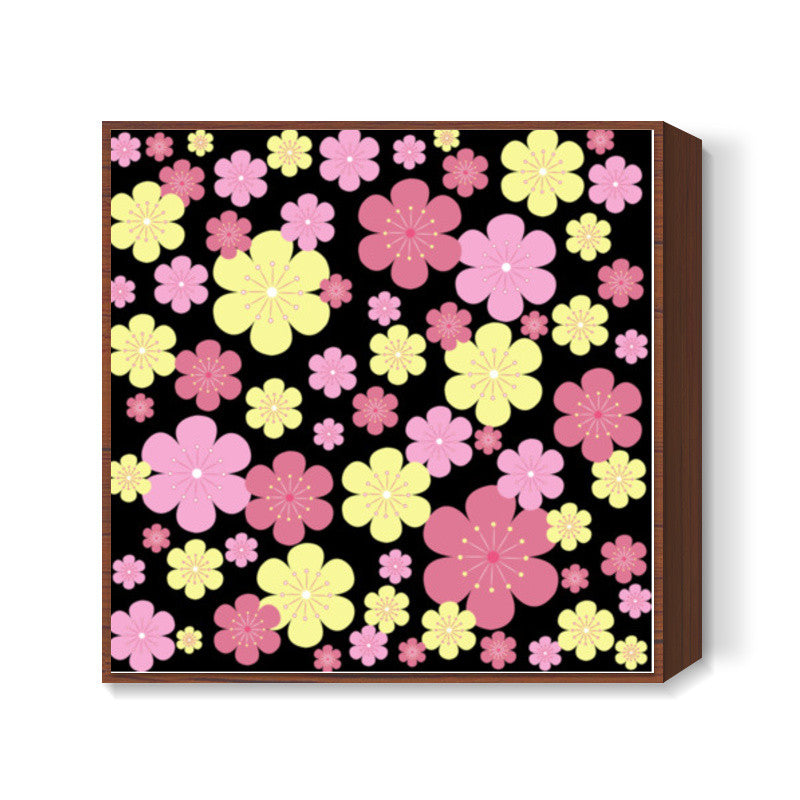 Blossom Black Square Art Prints