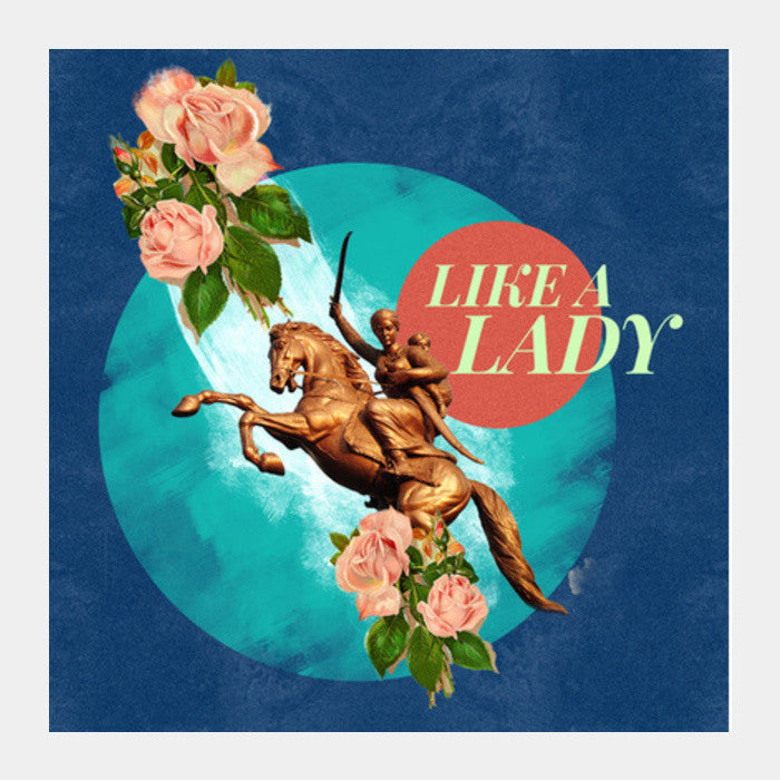 Like a lady Superhero Square Art Prints