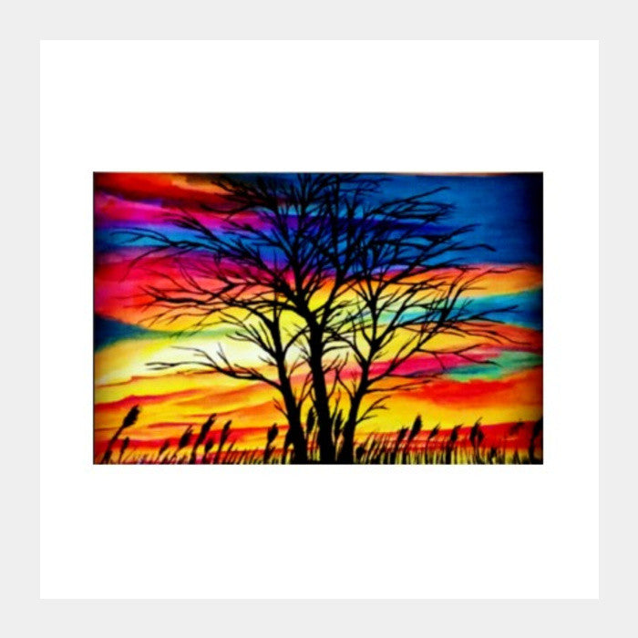 Square Art Prints, Tranquil Panorama